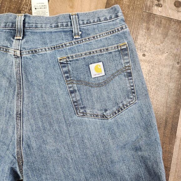 Mens Carhartt Relaxed Fit size 40x32 101483-980 Mid Rise Denim Jeans - Picture 3 of 9